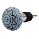 Brown Pattern Etched Ceramic Wine Stopper (Pack Of One Piece)